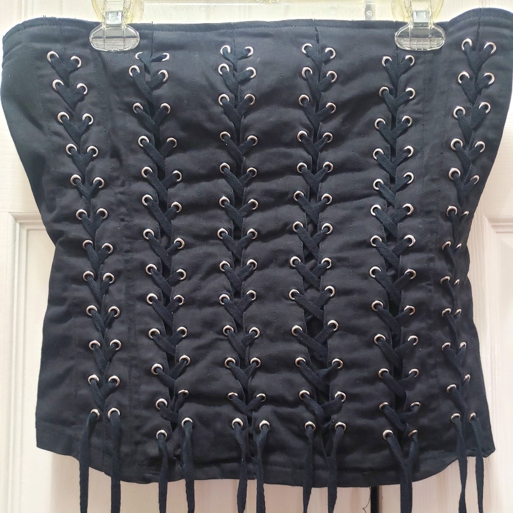 Zip Corset with Ties